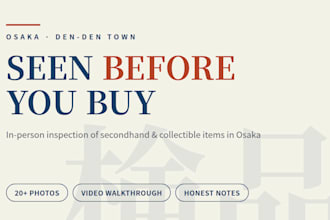 inspect secondhand and collectible items in osaka before you buy