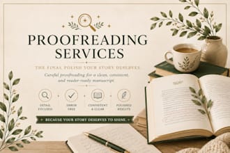 proofread your fantasy or romance book, novel, or manuscript