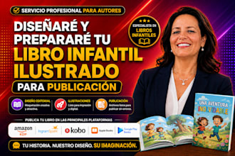 diseñaré y prepararé tu libro infantil ilustrado para publicación