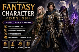 create an epic fantasy character illustration