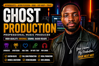 produce a custom afrobeats afro fusion or rnb song