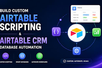 build custom airtable scripting, airtable crm database automation
