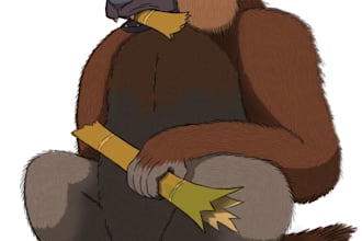 draw a speculative evolution creature illustration