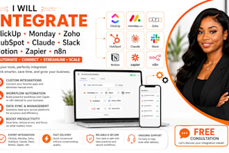 integrate clickup monday zoho hubspot claude slack notion zapier n8n