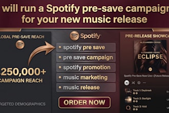 run a spotify pre save campaign for your new music release