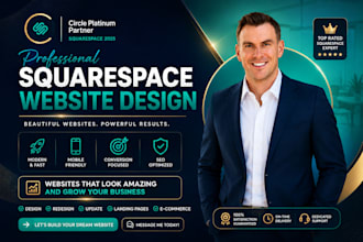 do squarespace website development, build squarespace design or redesign