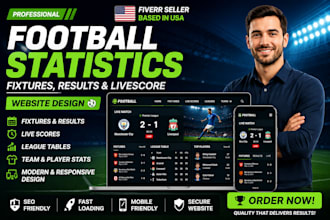design fantasy football, team ranking and sports community websites