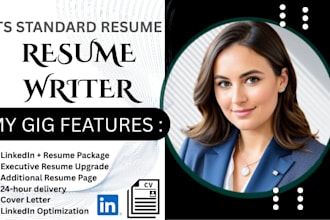 professionally write an ats optimized resume and CV