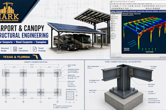 design carport canopy solar permit plans structural engineering texas florida