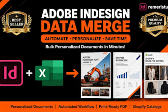do an automated adobe indesign shopify business product catalog excel data merge