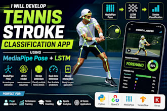 develop tennis stroke classification app using mediapipe pose lstm ai