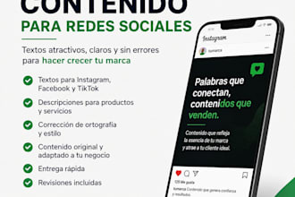 creo contenido para redes sociales en español de forma rápida y sin errores