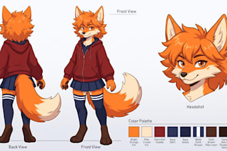 design a custom furry character, fursona or anthro oc