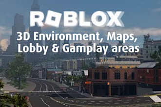 build roblox game map, roblox roleplay city map, lobby, level and environment