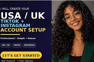 create and warmup USA UK target tiktok account and instagram account