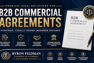 draft bespoke customized b2b commercial agreements for complex deals