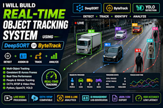 build real time object tracking system using deepsort bytetrack yolo python