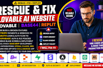 rescue fix lovable ai website debug lovable base44 replit stripe supabase volset