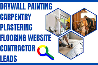 design drywall painting carpentry plastering flooring website contractor leads