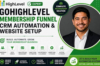 build gohighlevel membership ghl funnel ghl CRM automation ghl website