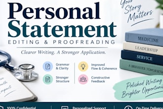 edit, proofread your eras medical residency personal statement