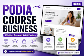 build podia website online course and digital product upload
