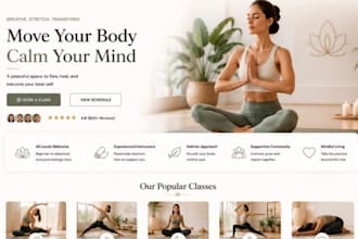 design wix yoga studio website wix pilates website wix wellness coach website
