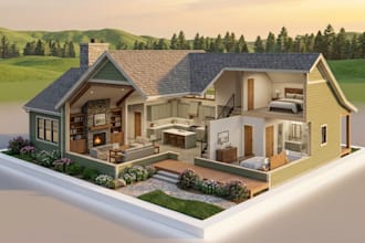 design and render barndominium, pole barn, metal building and house plans