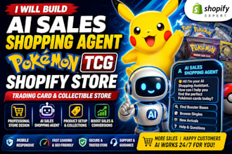 ai sales shopping agent pokemon tcg shopify store trading card collectible store