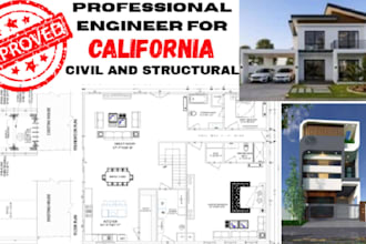 be professional engineer review and stamp for california structural plan