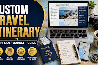 create a custom budget travel itinerary and trip planner for solo or family trip