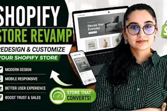 revamp shopify store, redesign shopify website and customize shopify theme