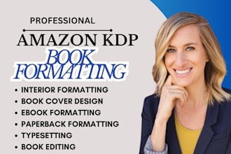 format and layout your manuscript for amazon KDP paperback and ebook