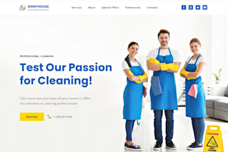 build squarespace cleaning service website janitorial business website