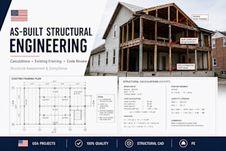 as built structural engineering calculations existing framing code violations