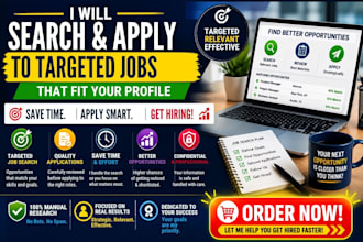 search and apply to 1000 targeted jobs that fits your profile