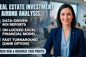 analyze real estate rental property n airbnb deals with complete financial model