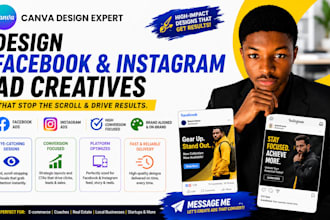 design facebook and instagram ad creatives in canva