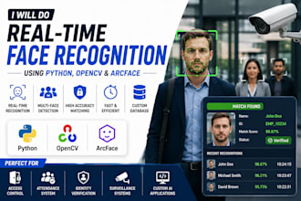 build real time face recognition system using python opencv arcface ai