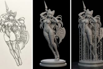 convert 2d to 3d character model picture to 3d model 3d miniatures figures print