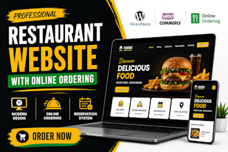 design restaurant website online ordering and reservation food ordering