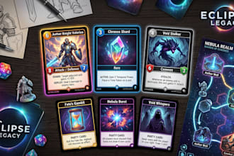 design custom tcg cards, card templates, card design, fantasy card, tarot cards