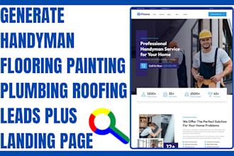 generate handyman flooring painting plumbing roofing leads plus landing page