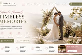 design wix elopement venue website wedding venue booking website