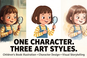 illustrate your magical fantasy children storybook with custom illustrations