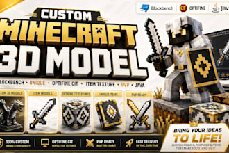 custom minecraft 3d model blockbench unique optifine cit item texture pvp java