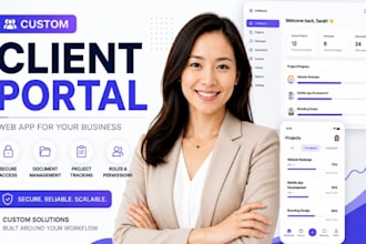 build custom client portal web app business web app full stack development