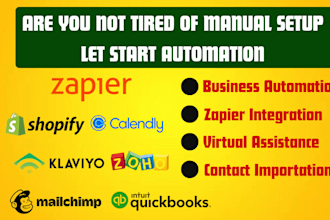 integrate zapier with shopify calendly klaviyo mailchimp  zoho crm quickbooks
