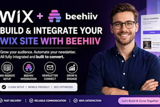 build wix landing page integrate beehive newsletter, beehive landingpage