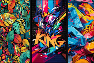 create a custom mural, wall mural, mural wallpaper, and wall art design